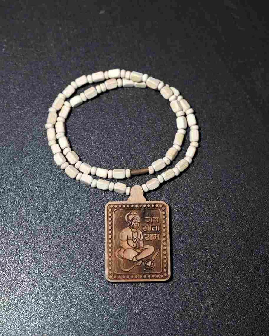Tulsi Kanthi Mala With Hanuman Pendant for Men Wood Locket Set(Pack Of 1) — image 5