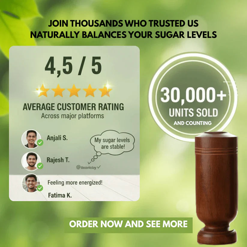Sugar Balance Vijaysar Wood Glass — image 7