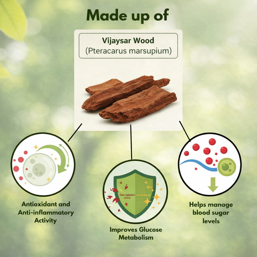 Veda Slim Vijaysar Wood Glass — image 4