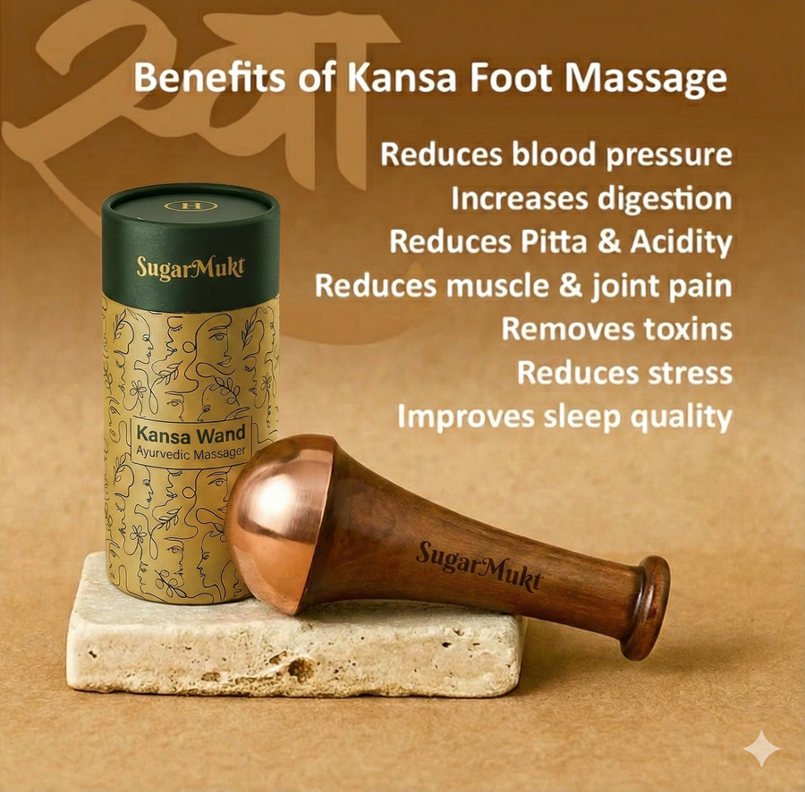 SugarMukt Kansa Detox Foot Massager: 100% Pure & Ancient Sugar Management — image 2